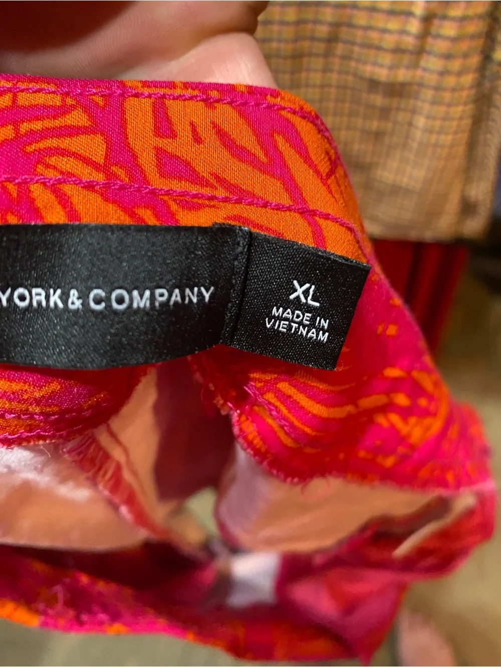 New York & Company Pink and Orange Tropical Print Bermuda Shorts
